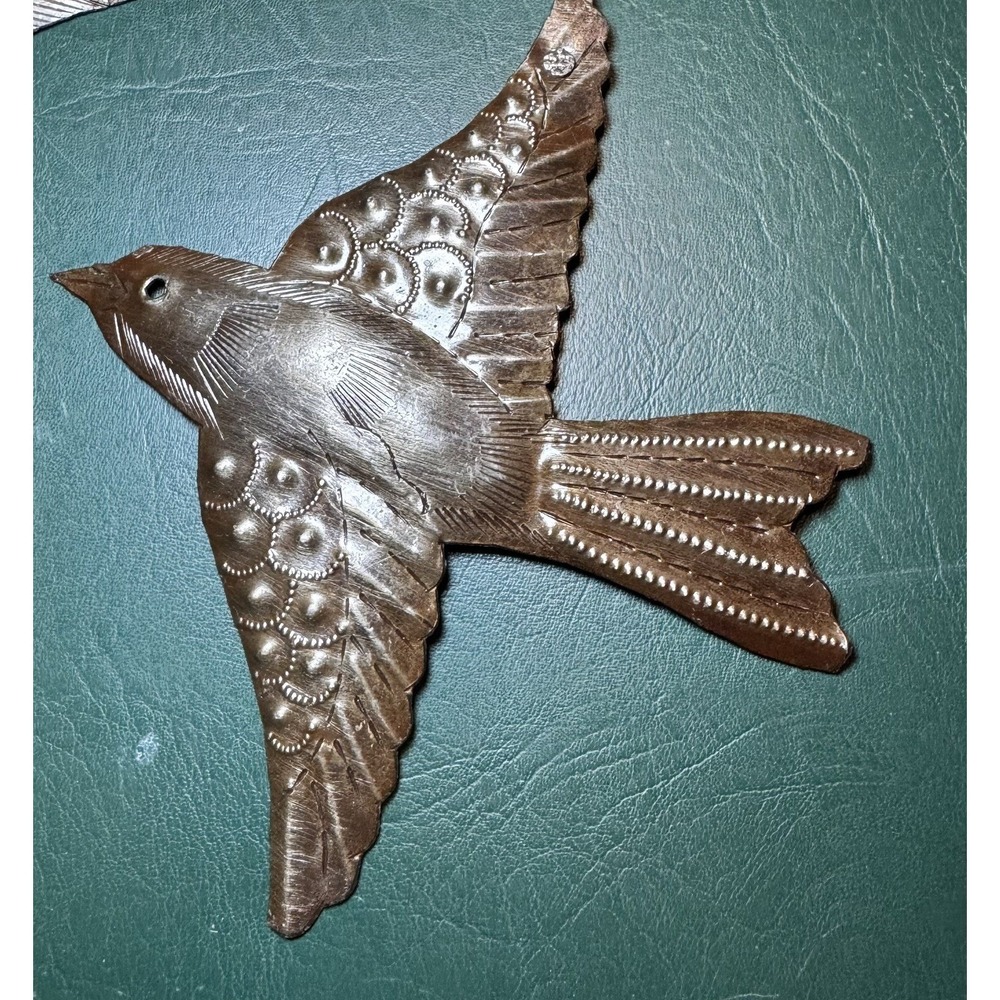 MCM Style Birds Flying Made With Recycled Steel Handmade Set of 3 - Picture 4 of 10